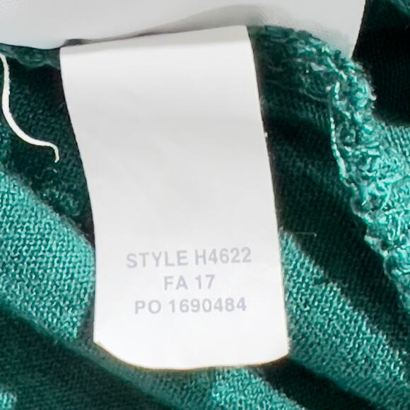J. Crew Cap Sleeve Pullover Blouse Style H4622 Teal Green Tie in Front Viscose - Picture 4 of 10